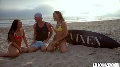 Horny guy enjoys sex with two beauties