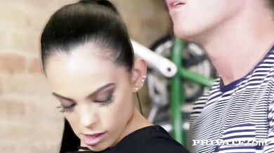 Busty czech brunette fucked in threesome