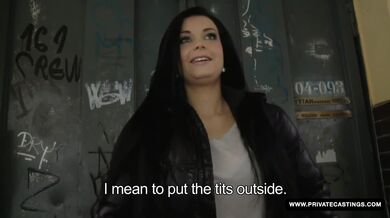 Public sex with busty brunette Victoria Blaze