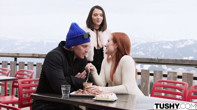 Anal Obsessed Eve Sweet And Clemence Audiard Fuck In Threesome At The Chalet