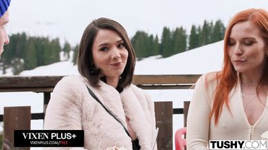 Anal Obsessed Eve Sweet And Clemence Audiard Fuck In Threesome At The Chalet