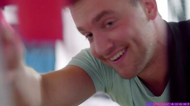 Two hot babes fuck with BWD in a threesome