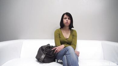 Skinny amateur gets fucked at sex casting