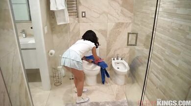 Stepdad catches petite Liora Vane in the act and gives her a hard lesson in sex