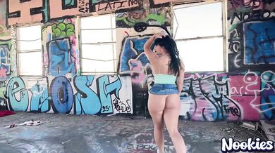 Aleksa Mink gets wild with a big cock outdoors