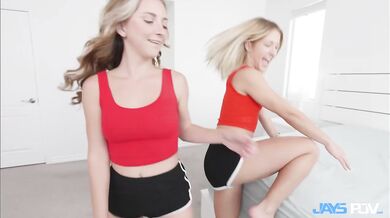 Macy Meadows and Emma Bugg share a love for hard dick in hot FFM porn video