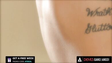 Busty blonde MILF getting her throat fucked and double penetrated in intense action