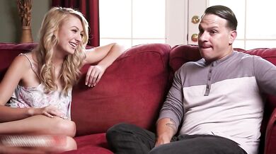 Stepsister rewarded her stepbrother with her wet pussy