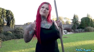TS Sabien Demonia Bigger Ass Outdoor Creampie