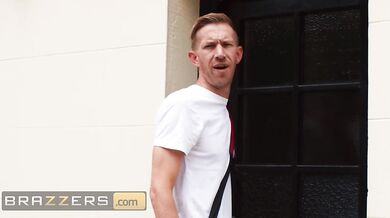 BRAZZERS - Dark-haired horny babe Caramella Del X offers the postman to fix her hot tub