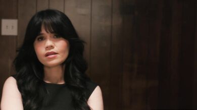 This horny brunette gets her brains fucked out in secret while the party roars