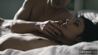 This horny slut gets her brains fucked out with a double internal pounding