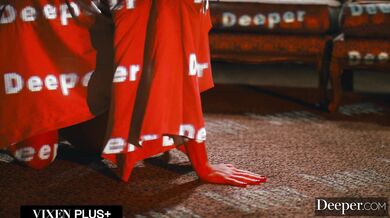 This horny slut gets her brains fucked out with a double internal pounding