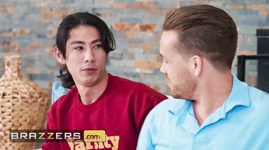 Kyle and David relentlessly drill Lulu Chu’s hungry cunt in a high-speed three-way pounding session