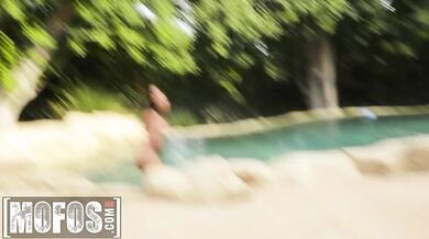 Sex with pretty long haired brunette