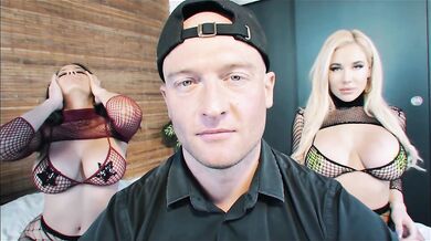 Savannah Bond and Luna Star share a massive tool while grinding their wet pussies together in an epic display of filth