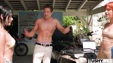 Rear-end specialist Dolly Orchid claims his monster cock for her tight backdoor only