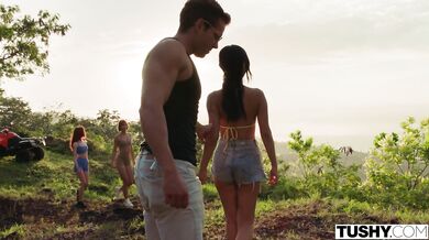 Rear-end specialist Dolly Orchid claims his monster cock for her tight backdoor only