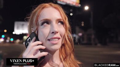 Redhead babe Madi Collins takes a monster BBC in every hole during intense gangbang