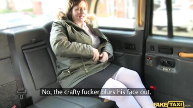 Famous British taxi anal session with a horny BBW stretching her holes