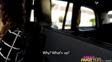 UK taxi driver or passenger gets a hardcore stretching from a thick member