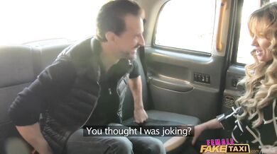 UK taxi driver or passenger gets a hardcore stretching from a thick member