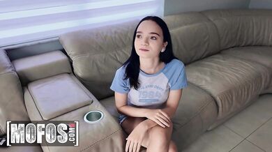 This horny babe gets her tightest exit stretched and filled with a thick load