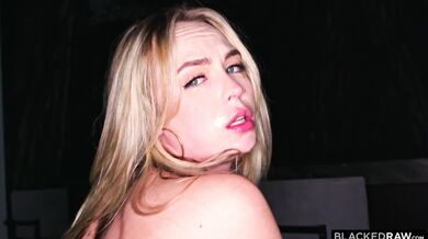 Hotwife Lilly Bell demonstrates her deep throat skills on a massive BBC while being filmed