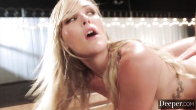 Blonde bombshell Savvy Suxx gets her tight pussy drilled and filled in this hardcore scene