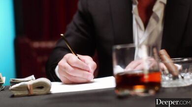 Intense satisfaction as Valerica Steele covers her supervisor's dick in her sweet juices