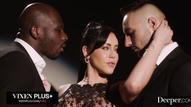 Alina Lopez explores her submissive side while being shared by two studs in this intense scene