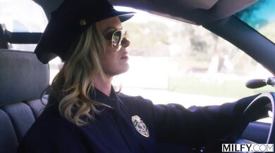 Law and order gets a kinky twist as a hot female cop gives a bad boy a thorough lesson