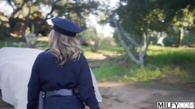 Law and order gets a kinky twist as a hot female cop gives a bad boy a thorough lesson