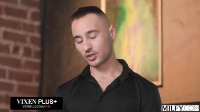 Abby Rose and Aderes Quin reach explosive multiple climaxes while sharing a massive member