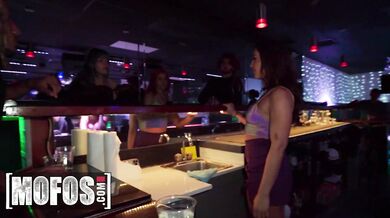 Luna Luxe enjoys a steamy girl-on-girl session with Mandy Waters before Derek moves in