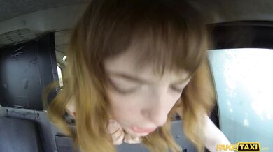 Total backdoor satisfaction for the ginger passenger who loves getting her tight hole stretched