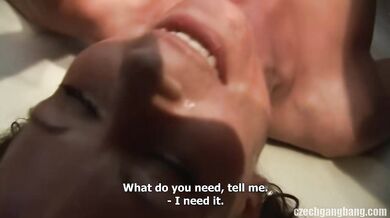 She gets drilled in every hole while boyfriend looks on