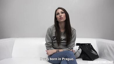 Czech amateur cheating on her man for a role