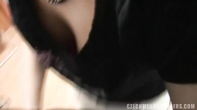 Jennifer Amton taking every inch of a stranger's cock in the middle of the club