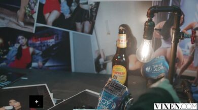 Horny Violet deepthroating her bodyguard for a messy finish