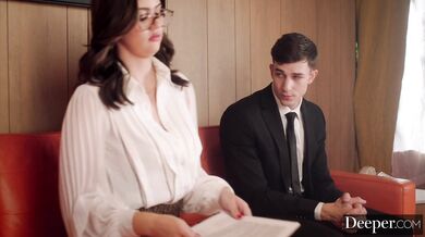 Ellie Nova gets her tight pussy wrecked while tied up and helpless