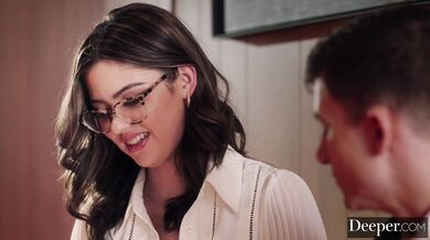 Ellie Nova gets her tight pussy wrecked while tied up and helpless