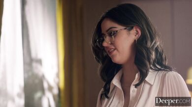 Ellie Nova gets her tight pussy wrecked while tied up and helpless