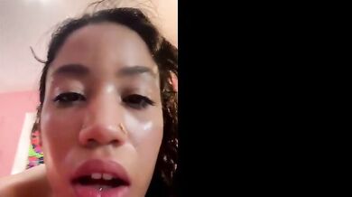 Horny brunette getting wrecked raw and leaking a massive BBC load