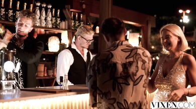 Dolly Orchid gets her tight hole drilled by a hung bartender