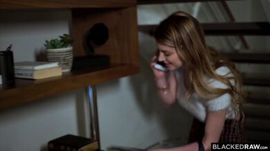 Blonde Bunny destroyed by a big BBC in a hardcore interracial session