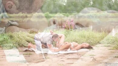 Sensual outdoor sex with horny Viktoria Sweet and a hardcore pounding