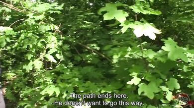 Bambi Bella and her big tits getting destroyed outdoors